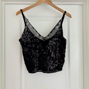 Millau Velvet Burnout Cropped Tank Top Size S